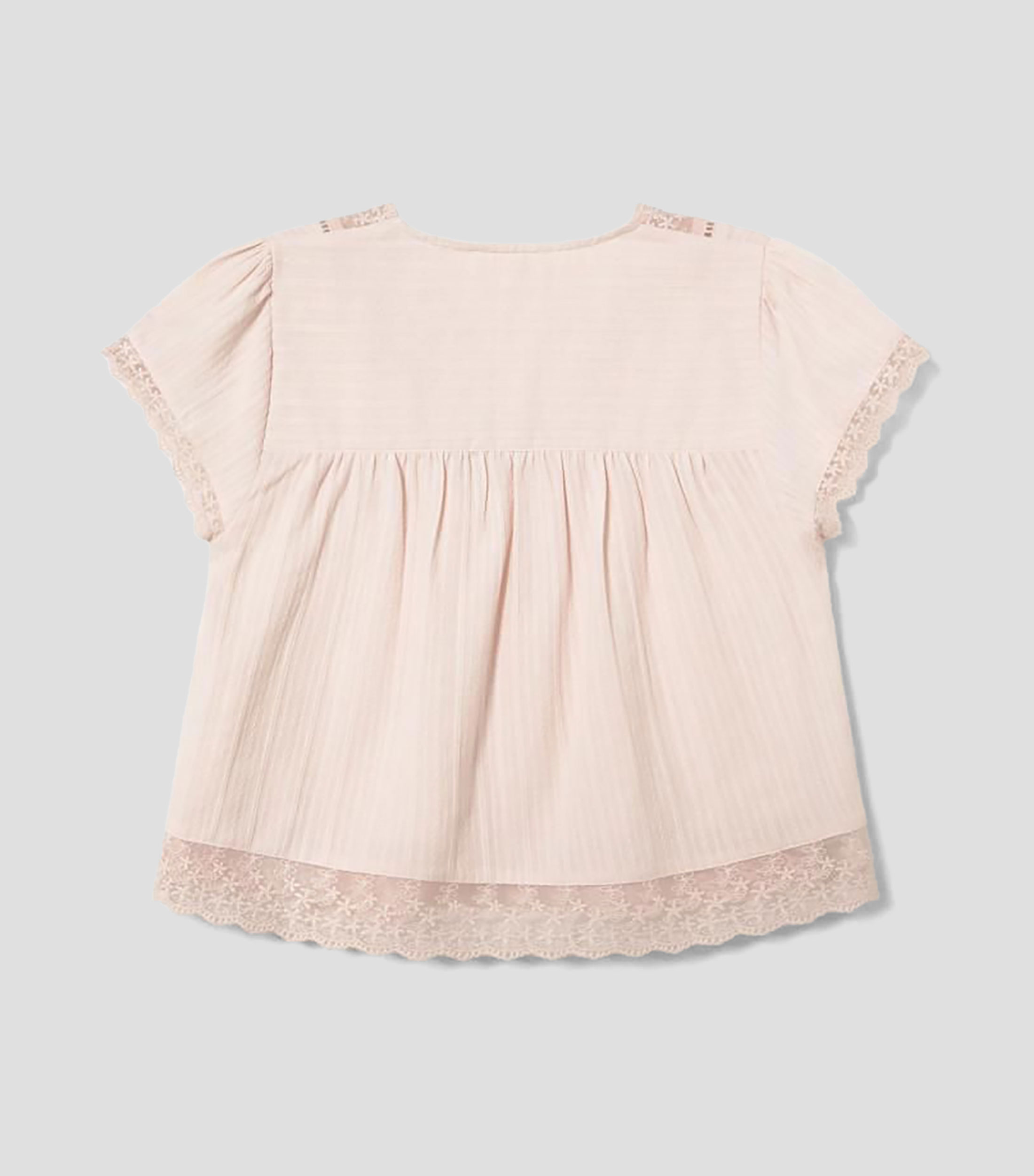 Blusa lisa manga corta Mujer